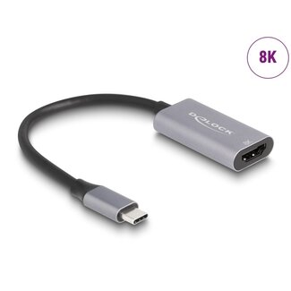 DeLOCK Delock USB Type-C™ Adapter to HDMI (DP Alt Mode) 8K with HDR function aluminium