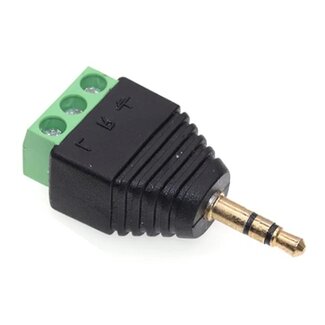 Universal 2,5mm Jack (m) stereo - Terminal Block