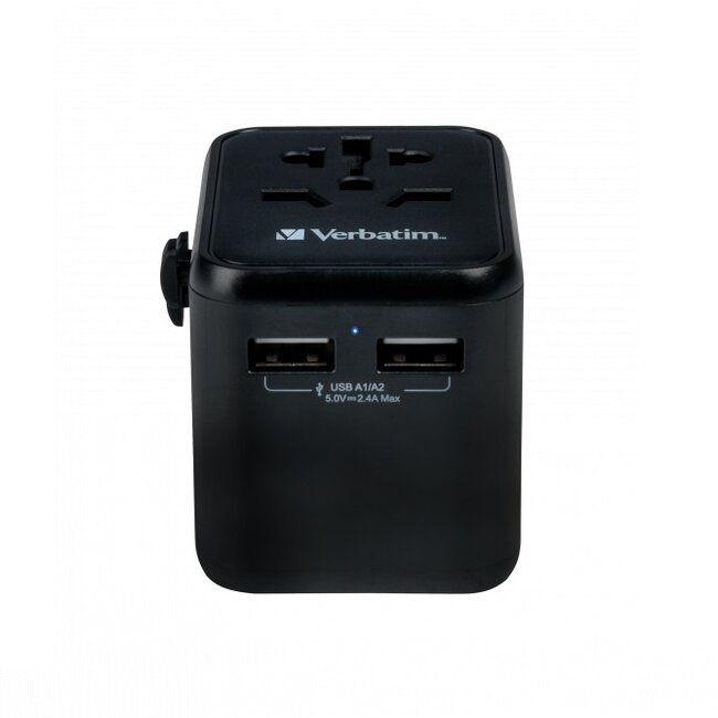 Verbatim UTA-01 universele reisadapter | 2x USB-A | 12W