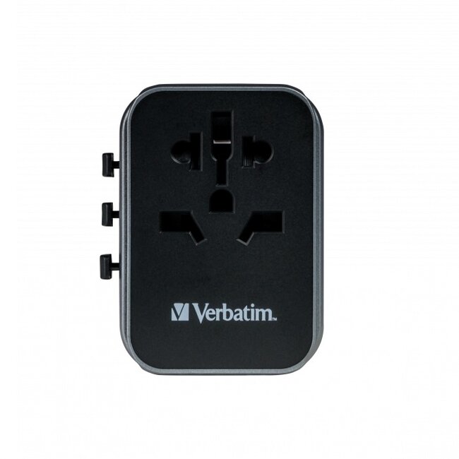 Verbatim UTA-03 universele reisadapter | 2x USB-A + 3x USB-C | 30W
