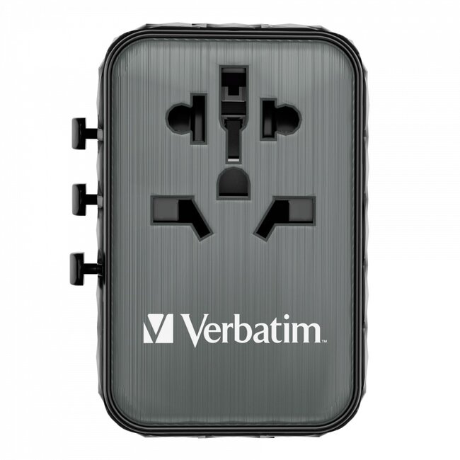 Verbatim UTA-05 universele reisadapter | 2x USB-A + 2x USB-C | 65W | GaN