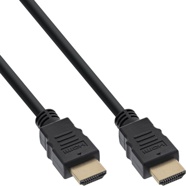 InLine® HDMI cable, HDMI High Speed with Ethernet, male / male, black, 2m