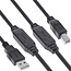 InLine® USB 2.0 active cable, USB-A male to USB-B male, 25m