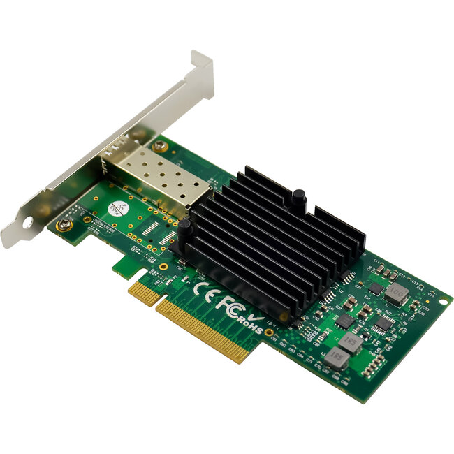 InLine® 10 Gigabit network card, 1x SFP+, PCIe x8, incl. low profile slot bracket