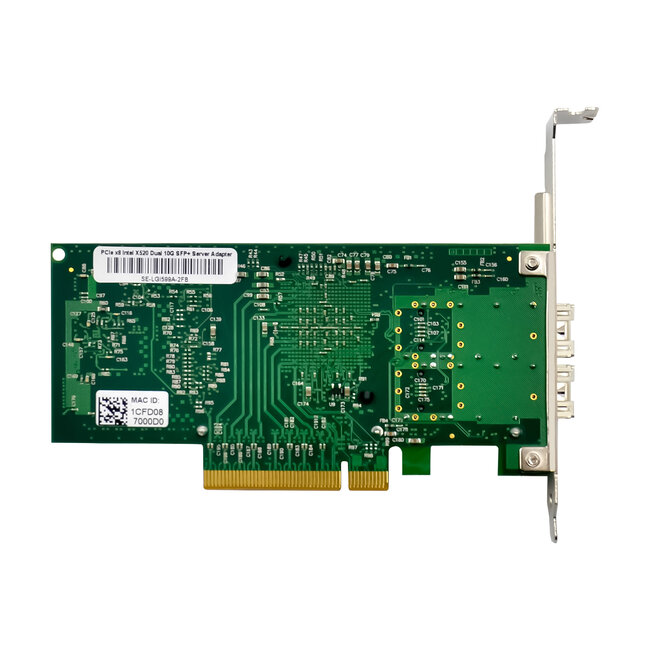 InLine® Dual 10 Gigabit network card, 2x SFP+, PCIe x8, incl. low profile slot bracket