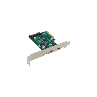 InLine® InLine® Interface card, USB 3.2 Gen.2, 2x USB Type-C, PCIe x4