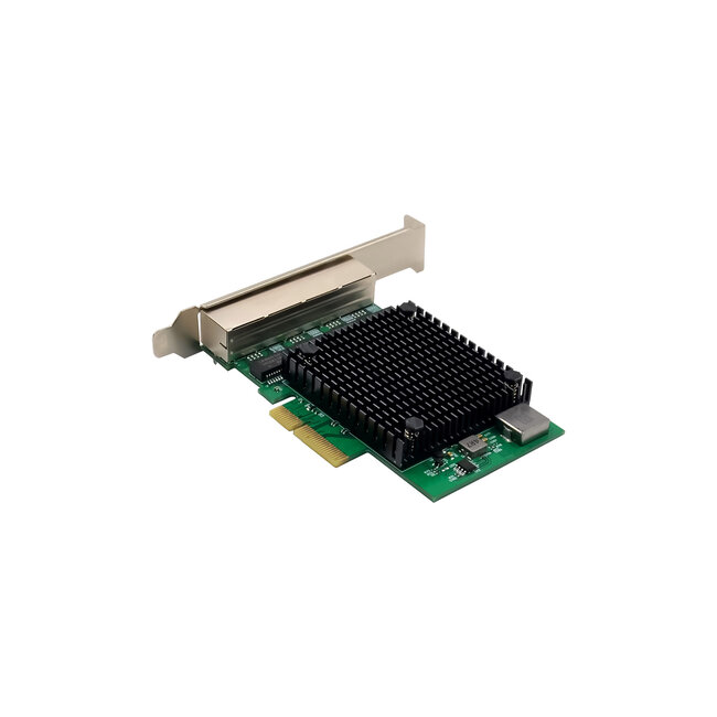 InLine® Quad Gigabit network card, 4x RJ45 2.5Gb/s, PCIe x4, incl. low profile bracket