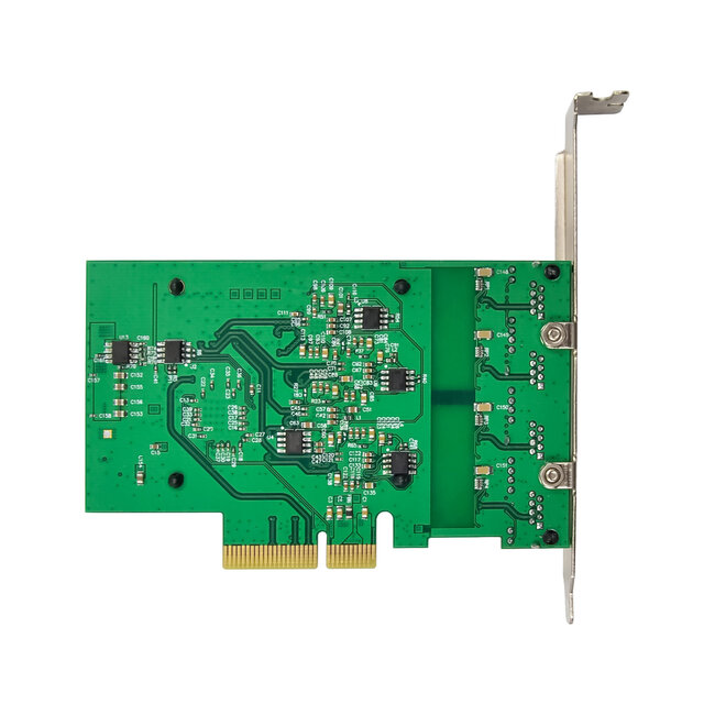 InLine® Quad Gigabit network card, 4x RJ45 2.5Gb/s, PCIe x4, incl. low profile bracket