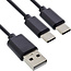 InLine® USB 2in1 Y-charging cable, 1x USB-A male to 2x USB-C male, black 2m