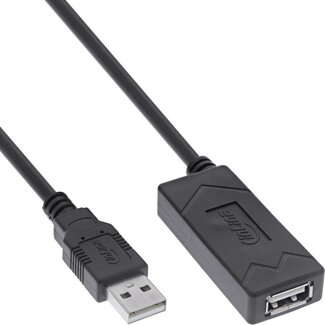 InLine® InLine® USB 2.0 Aktiv-Verlängerung, USB-A Stecker/Buchse, 5m