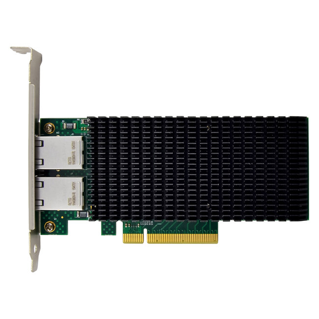 InLine® Dual 10-Gigabit network card, 2x RJ45 10Gb/s, PCIe x8, incl. low profile slot bracket