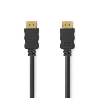 Nedis High Speed ​​HDMI™-Kabel met Ethernet | HDMI™ Connector | HDMI™ Connector | 4K@60Hz | ARC | 18 Gbps | 15.0 m | Rond | PVC | Zwart | Label