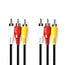 Composiet Videokabel | 3x RCA Male | 3x RCA Male | Vernikkeld | 480p | 2.00 m | Rond | PVC | Zwart | Label