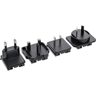 InLine® InLine® 4pcs. travel adapter plus for USB adapter 31512S black