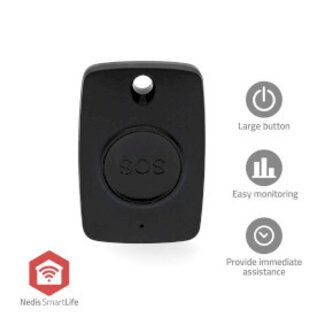 Nedis Smart Home Paniekknop | Zigbee 3.0 | Batterijtype: CR2450 | Zwart