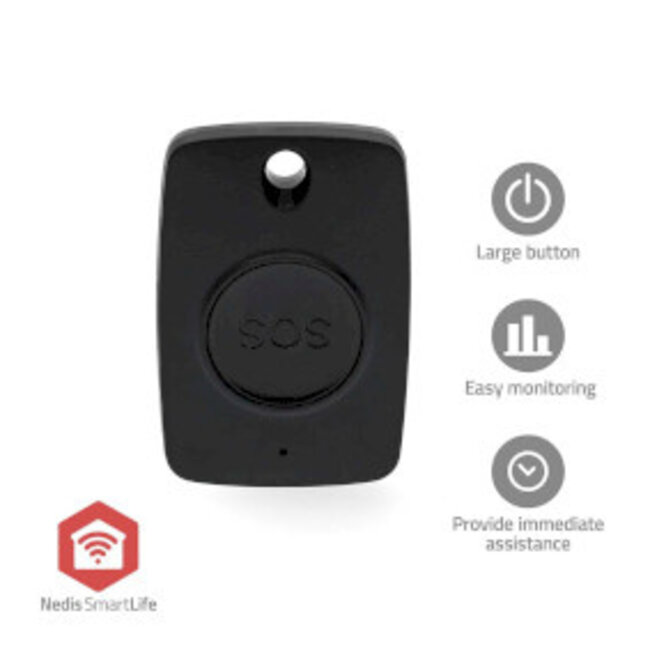 Smart Home Paniekknop | Zigbee 3.0 | Batterijtype: CR2450 | Zwart