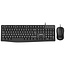 InLine® Basic Desktop II, keyboard-mouse set, USB cable, standard DE layout, optical 1200dpi, black