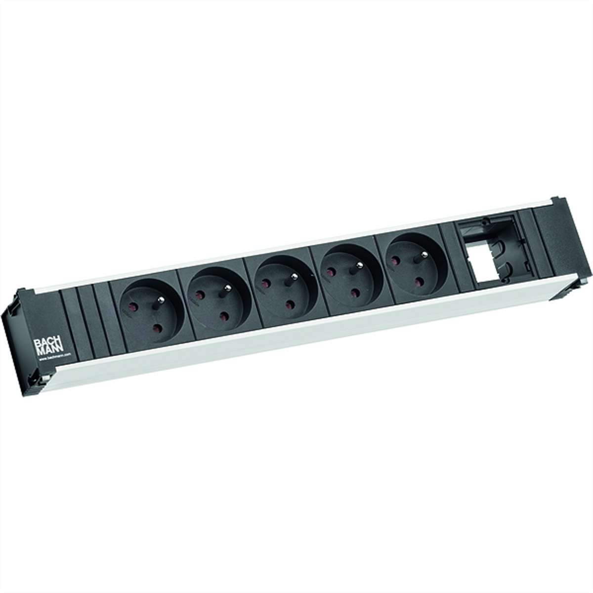 Bachmann Bachmann 912.014. Lengte snoer: 0,1 m, Aantal AC uitgangen: 5 AC-uitgang(en), Ondersteuning voor plaatsing: Binnen. Diepte: 356 mm