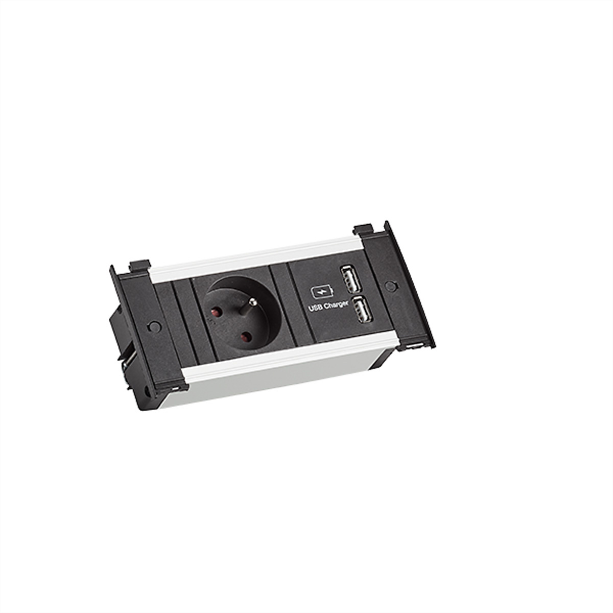 BACHMANN stekkerdoos KAPSA XS, 1-voudig, UTE, 2x USB