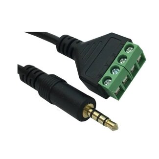 Universal 3,5mm Jack (m) 4-polig - Terminal Block audiokabel | 0,30 meter