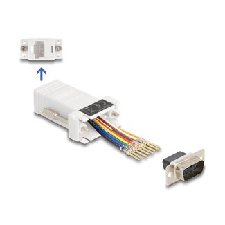 DeLOCK Delock D-Sub 9 pin male to RJ45 female Assembly Kit white