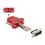 Delock D-Sub 15 pin male to RJ45 female Assembly Kit red