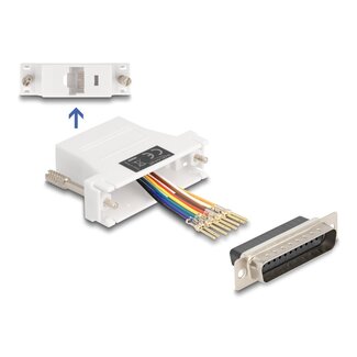 DeLOCK Delock D-Sub 25 pin male to RJ45 female Assembly Kit white