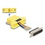 Delock D-Sub 25 pin male to RJ45 female Assembly Kit yellow