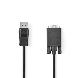 Nedis VGA-Kabel | DisplayPort Male | VGA Male | Vernikkeld | Maximale resolutie: 1080p | 1.00 m | Rond | PVC | Zwart | Envelop