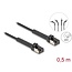 Delock RJ45 Slim Network Cable Cat.6A U/FTP angled black 0.5 m