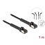 Delock RJ45 Slim Network Cable Cat.6A U/FTP angled black 1 m