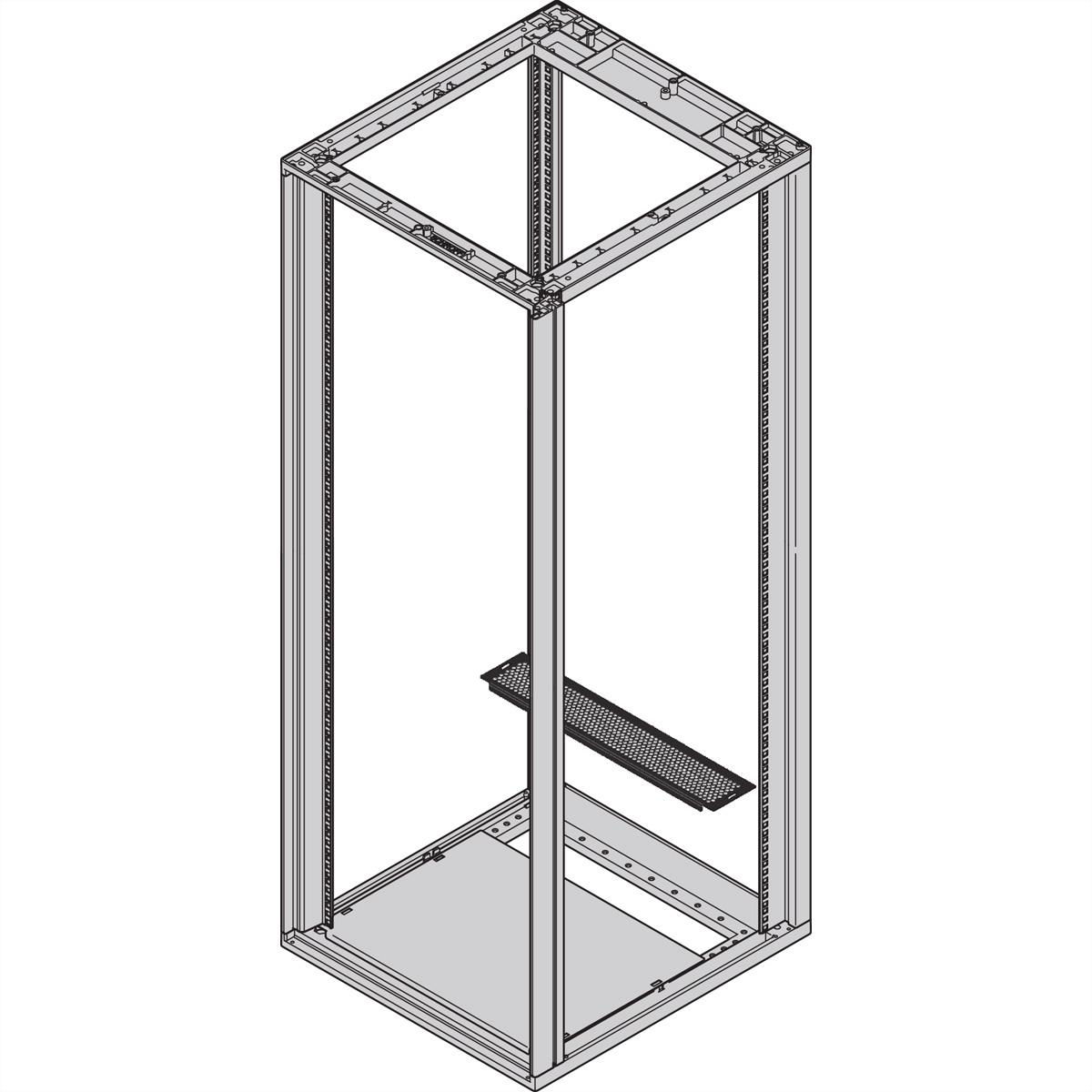 Schroff 27230254 19 inch Bodemplaat voor patchkast Meerdere kleuren