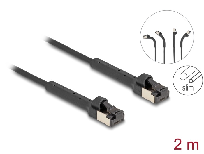DeLOCK 80941 netwerkkabel Zwart 2 m Cat8.1 U/FTP (STP)
