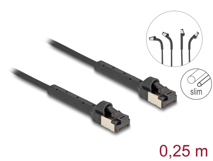 DeLOCK 80938 netwerkkabel Zwart 0,25 m Cat8.1 U/FTP (STP)
