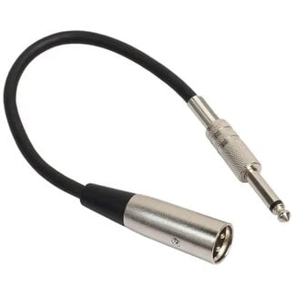 Universal XLR (m) - 6,35mm Jack mono (m) adapter kabel | 0,30 meter