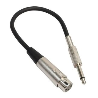 Universal XLR (v) - 6,35mm Jack mono (m) adapter kabel | 0,30 meter