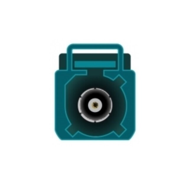 Fakra Z (v) haaks - Tulp RCA (m) auto video adapter kabel | RG174 | 50 Ohm | 0,25 meter