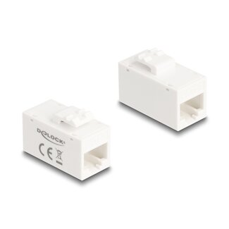 DeLOCK Delock Keystone Module RJ45 jack to RJ45 jack Cat.6A UTP white
