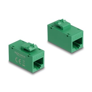 DeLOCK Delock Keystone Module RJ45 jack to RJ45 jack Cat.6A UTP green