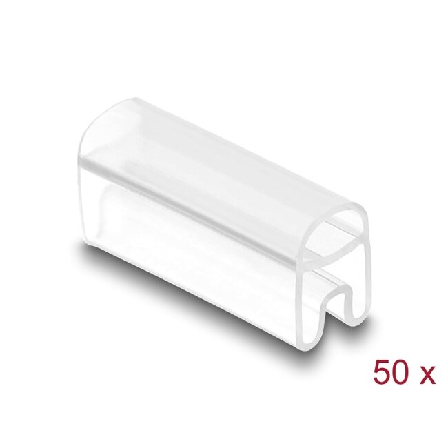 Delock Cable Marker for cable diameter 2 - 4 mm 50 pieces transparent