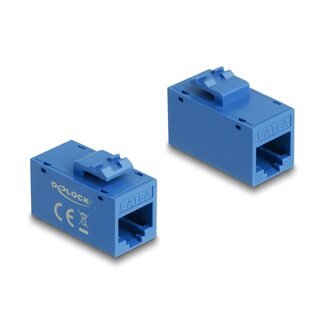 DeLOCK Delock Keystone Module RJ45 jack to RJ45 jack Cat.6A UTP blue