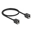 Delock Network Extension Cable Coupler RJ45 jack to RJ45 jack Cat.6A S/FTP 0.5 m black