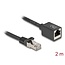 Delock Network Extension Cable RJ45 plug to RJ45 jack Cat.6A S/FTP 2 m black