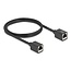 Delock Network Extension Cable Coupler RJ45 jack to RJ45 jack Cat.6A S/FTP 1 m black