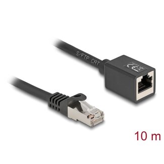 DeLOCK Delock Network Extension Cable RJ45 plug to RJ45 jack Cat.6A S/FTP 10 m black