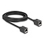Delock Network Extension Cable Coupler RJ45 jack to RJ45 jack Cat.6A S/FTP 3 m black