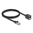 Delock Network Extension Cable RJ45 plug to RJ45 jack Cat.6A S/FTP 1 m black