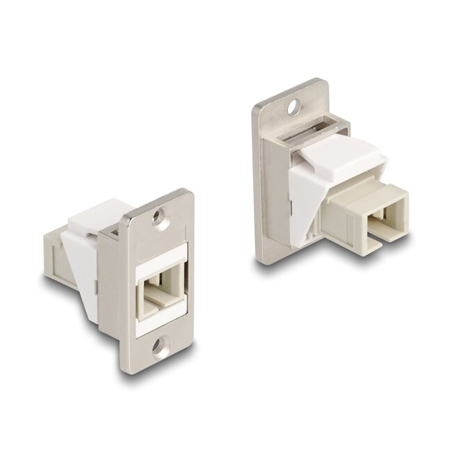 Delock Panel Mount Keystone Module Optical Fiber SC Simplex female to female conical