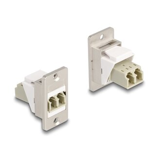 DeLOCK Delock Panel Mount Keystone Module Optical Fiber LC Duplex female to female conical