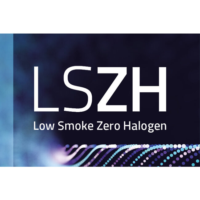 SFTP CAT6a netwerkkabel | haaks (links) / haaks (rechts) | zwart | LSZH | 0,50 meter